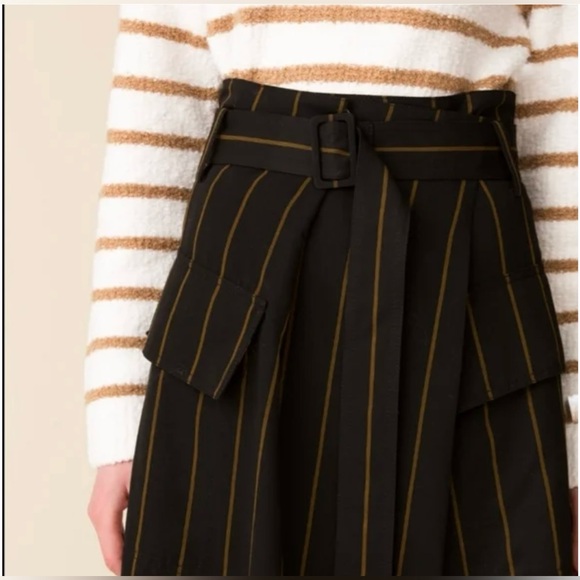 Vince Women’s Belted Striped Utility Skirt NWT - Picture 3 of 8